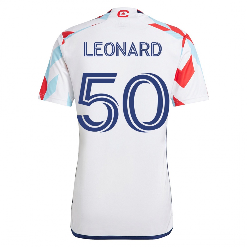 Niño Camiseta Eric Leonard #50 Blanco Azul 2ª Equipación 2023/24 La Camisa Argentina