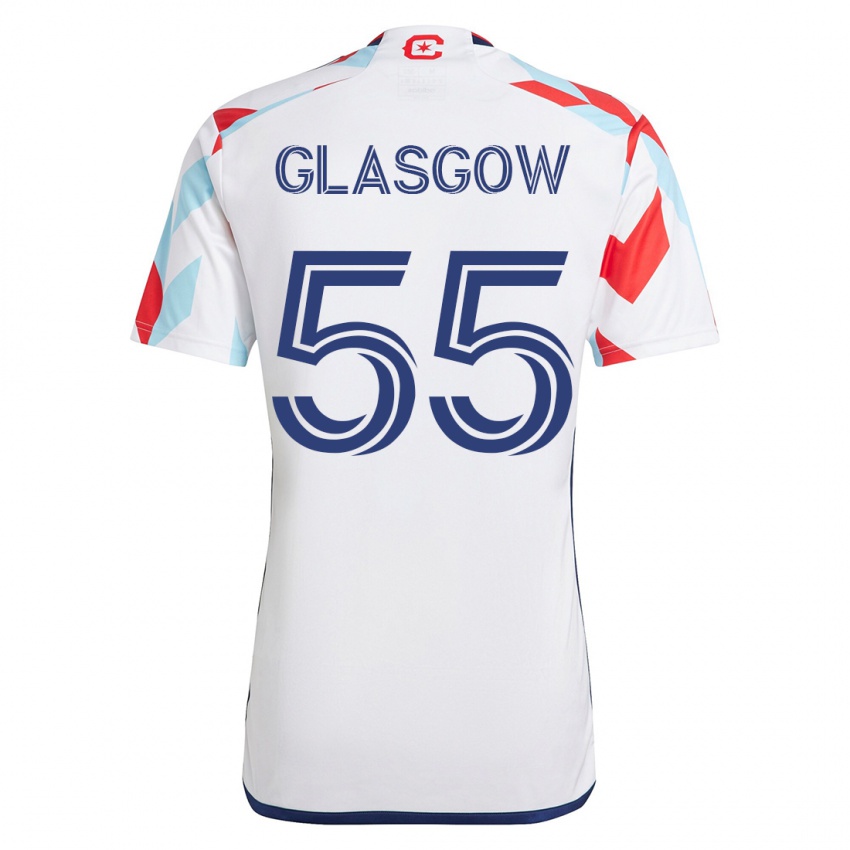 Niño Camiseta Omari Glasgow #55 Blanco Azul 2ª Equipación 2023/24 La Camisa Argentina