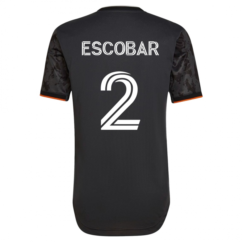 Niño Camiseta Franco Escobar #2 Negro 2ª Equipación 2023/24 La Camisa Argentina