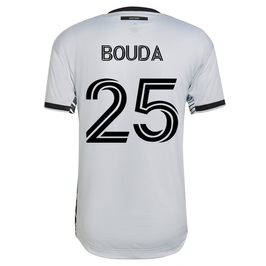 Niño Camiseta Ousseni Bouda #25 Blanco 2ª Equipación 2023/24 La Camisa Argentina