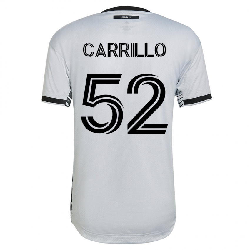 Niño Camiseta Israel Carrillo #52 Blanco 2ª Equipación 2023/24 La Camisa Argentina