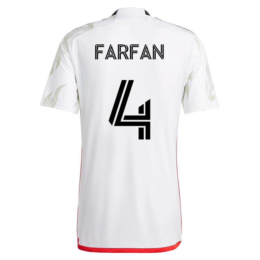 Niño Camiseta Marco Farfán #4 Blanco 2ª Equipación 2023/24 La Camisa Argentina