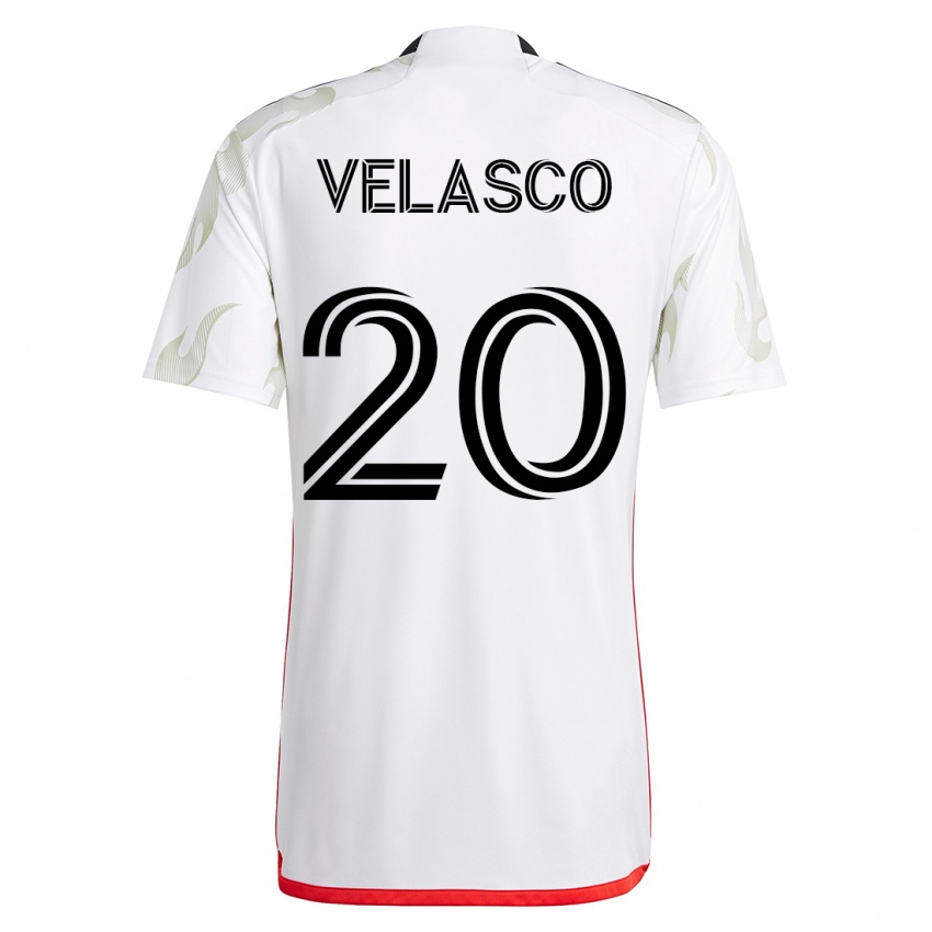 Niño Camiseta Alan Velasco #20 Blanco 2ª Equipación 2023/24 La Camisa Argentina
