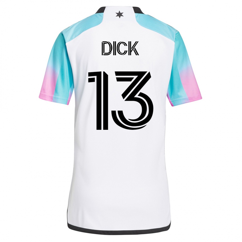 Niño Camiseta Eric Dick #13 Blanco 2ª Equipación 2023/24 La Camisa Argentina