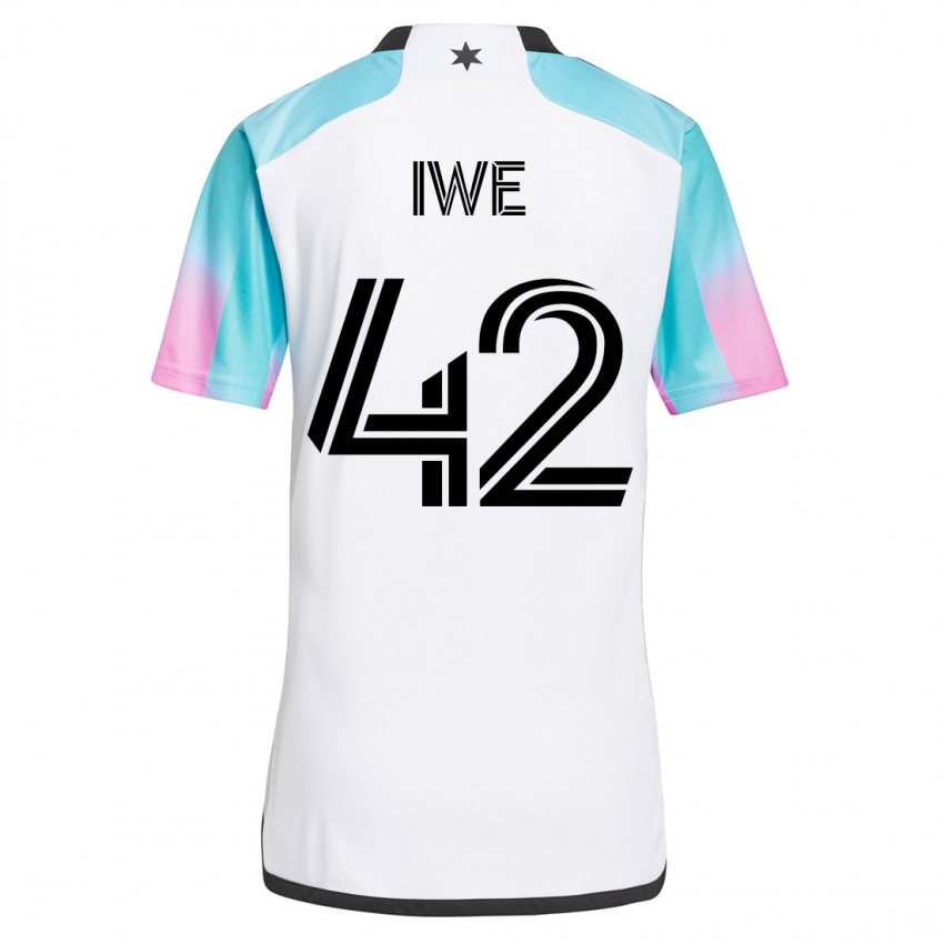 Niño Camiseta Emmanuel Iwe #42 Blanco 2ª Equipación 2023/24 La Camisa Argentina