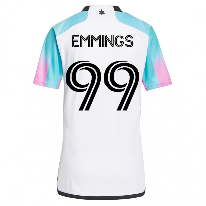 Niño Camiseta Fred Emmings #99 Blanco 2ª Equipación 2023/24 La Camisa Argentina