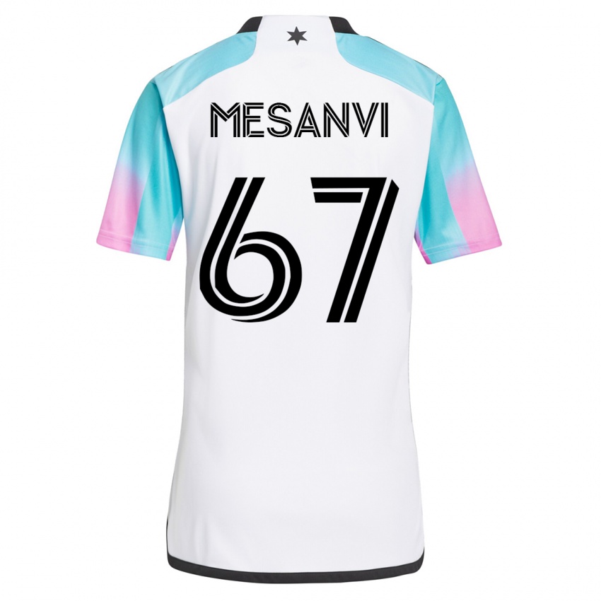 Niño Camiseta Loïc Mesanvi #67 Blanco 2ª Equipación 2023/24 La Camisa Argentina