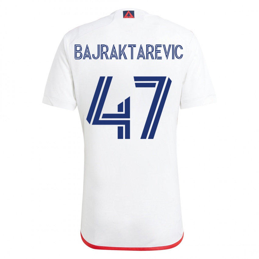 Niño Camiseta Esmir Bajraktarevic #47 Blanco Rojo 2ª Equipación 2023/24 La Camisa Argentina