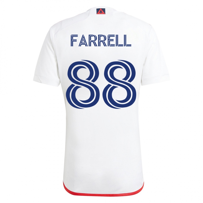 Niño Camiseta Andrew Farrell #88 Blanco Rojo 2ª Equipación 2023/24 La Camisa Argentina