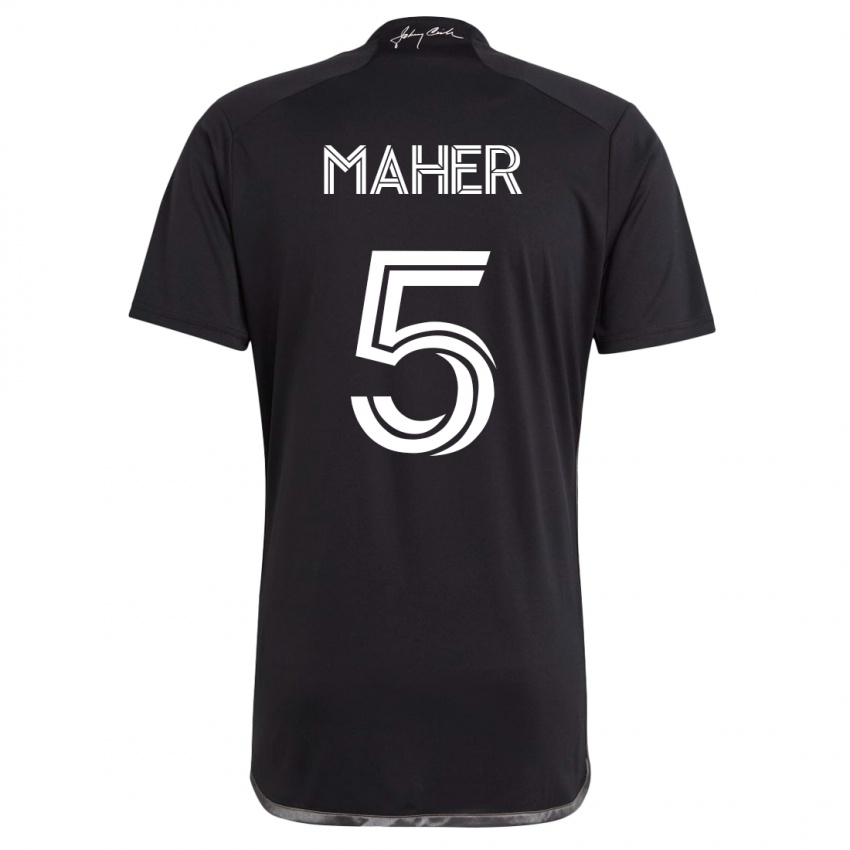 Niño Camiseta Jack Maher #5 Negro 2ª Equipación 2023/24 La Camisa Argentina