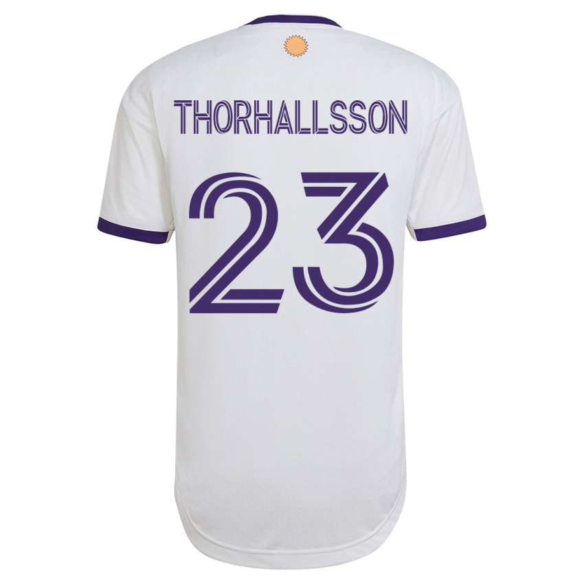 Niño Camiseta Dagur Dan Thórhallsson #23 Blanco 2ª Equipación 2023/24 La Camisa Argentina