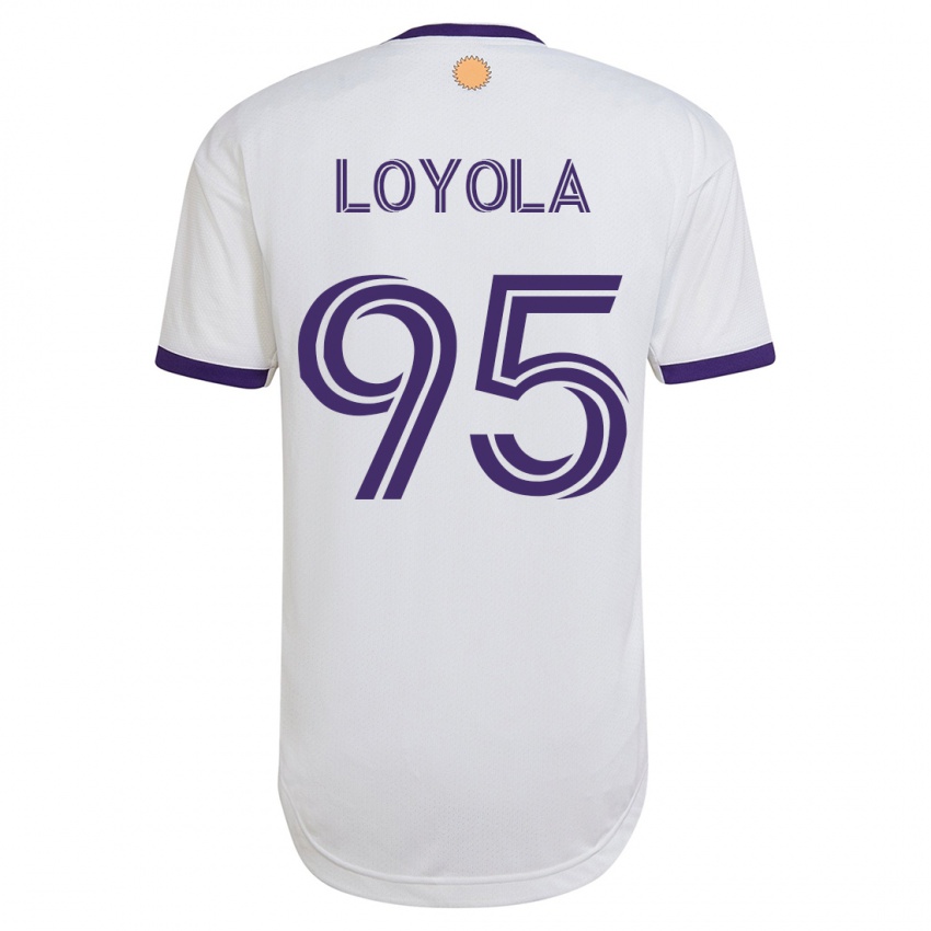 Niño Camiseta Favian Loyola #95 Blanco 2ª Equipación 2023/24 La Camisa Argentina