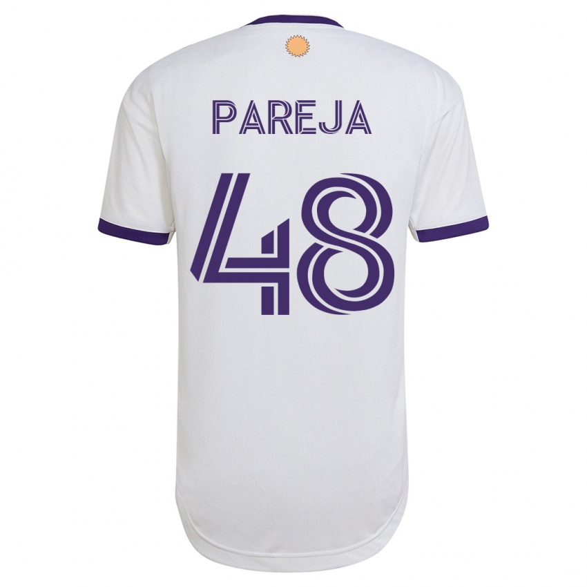 Niño Camiseta Diego Pareja #48 Blanco 2ª Equipación 2023/24 La Camisa Argentina