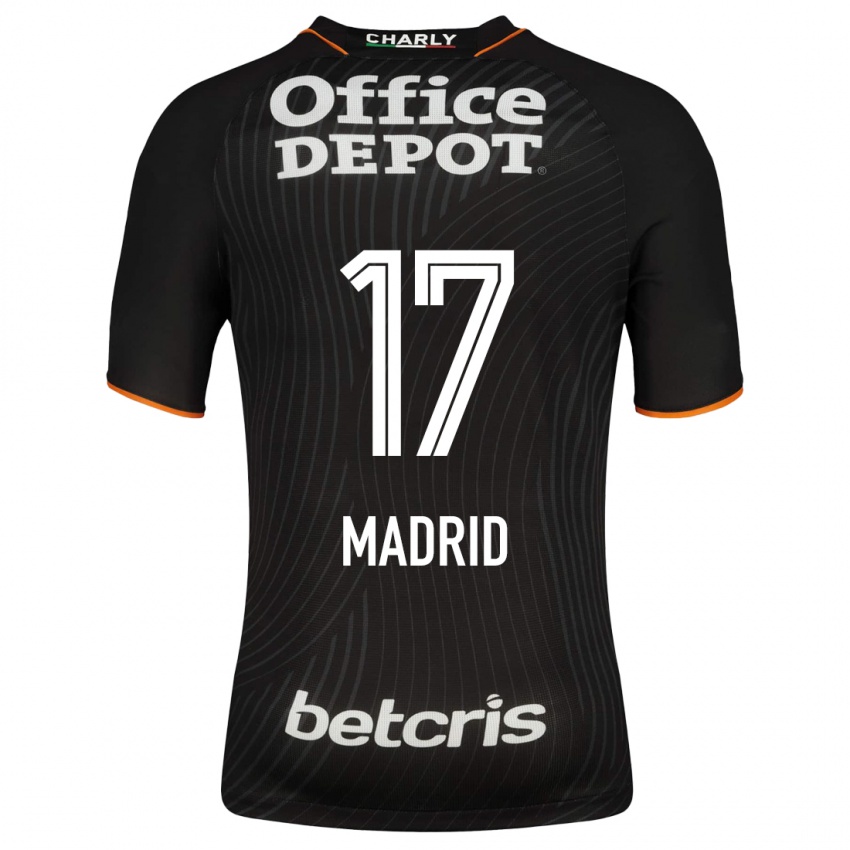 Niño Camiseta Yanín Madrid #17 Negro 2ª Equipación 2023/24 La Camisa Argentina