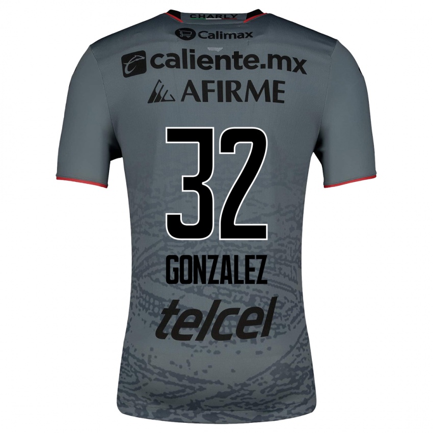 Niño Camiseta Carlos Gonzalez #32 Gris 2ª Equipación 2023/24 La Camisa Argentina