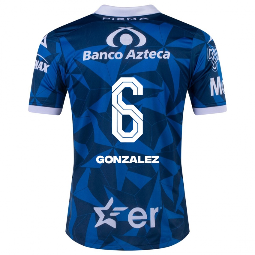 Niño Camiseta Pablo González #6 Azul 2ª Equipación 2023/24 La Camisa Argentina