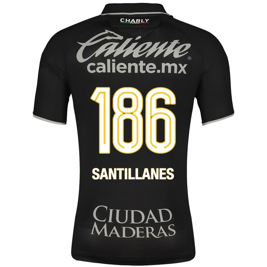 Niño Camiseta Antonio Santillanes #186 Negro 2ª Equipación 2023/24 La Camisa Argentina