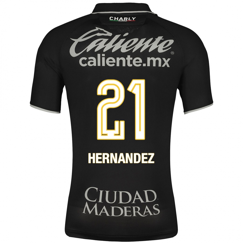 Niño Camiseta Alexa Hernández #21 Negro 2ª Equipación 2023/24 La Camisa Argentina