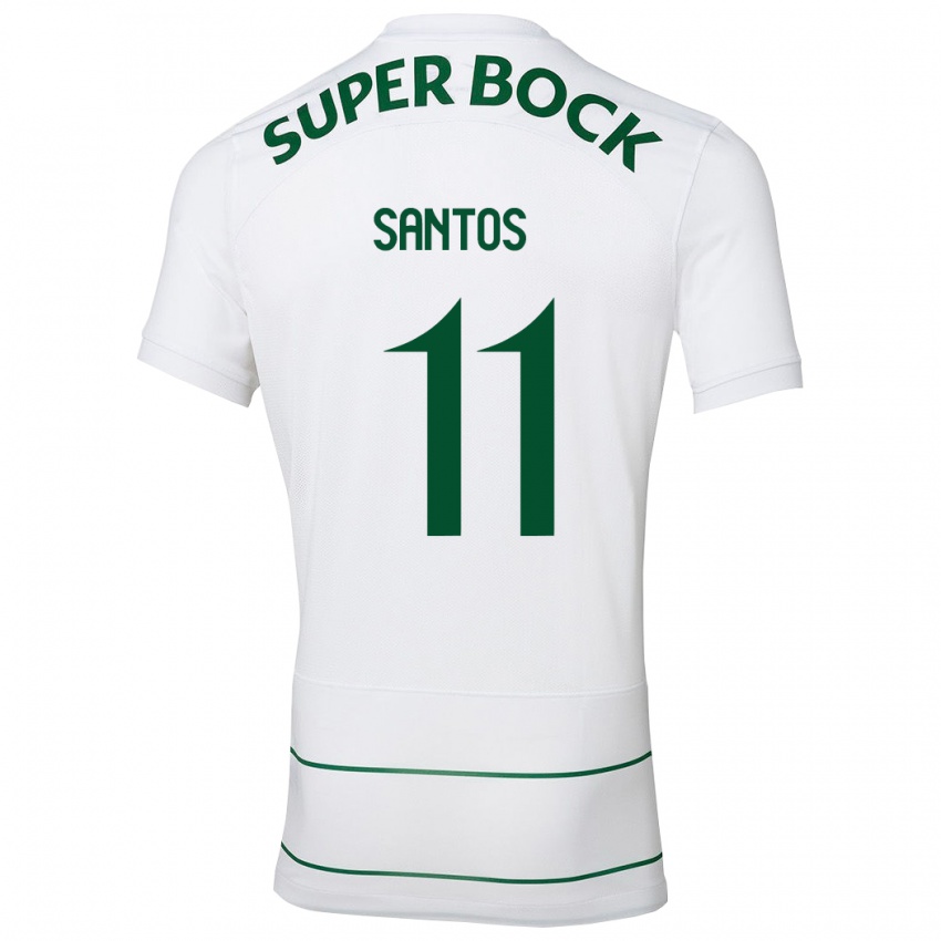 Niño Camiseta Nuno Santos #11 Blanco 2ª Equipación 2023/24 La Camisa Argentina