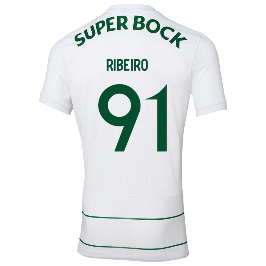 Niño Camiseta Rodrigo Ribeiro #91 Blanco 2ª Equipación 2023/24 La Camisa Argentina