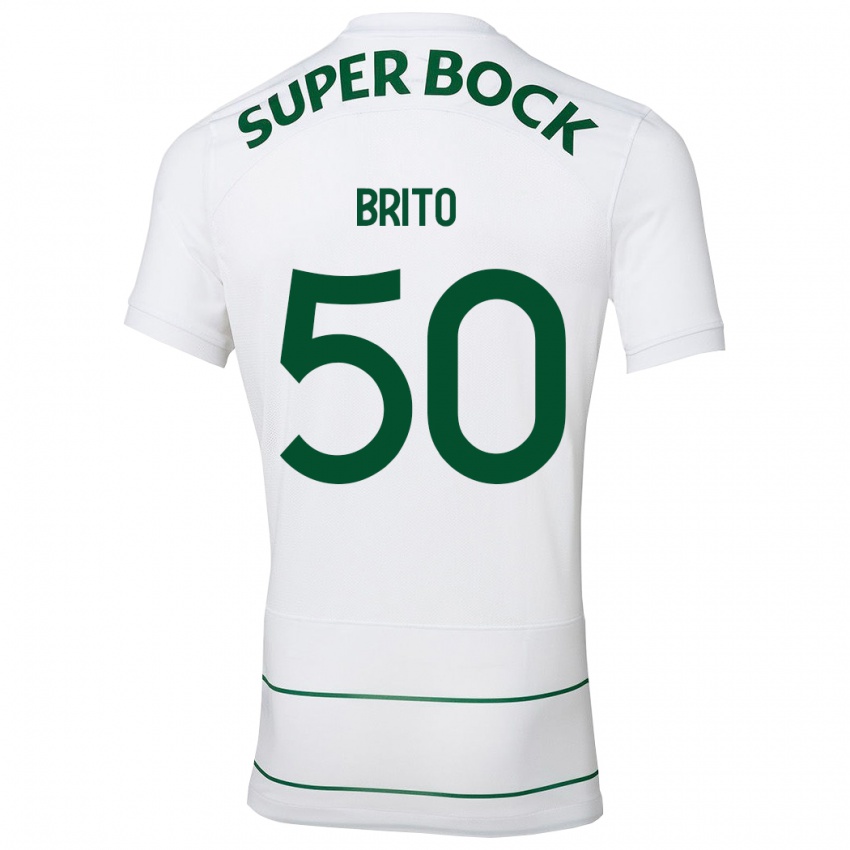 Niño Camiseta Alexandre Brito #50 Blanco 2ª Equipación 2023/24 La Camisa Argentina