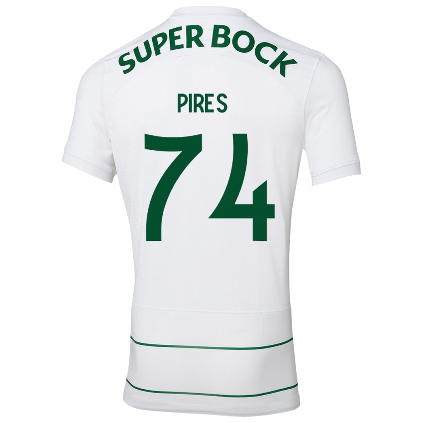 Niño Camiseta Guilherme Pires #74 Blanco 2ª Equipación 2023/24 La Camisa Argentina