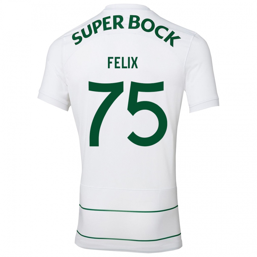 Niño Camiseta Vando Félix #75 Blanco 2ª Equipación 2023/24 La Camisa Argentina