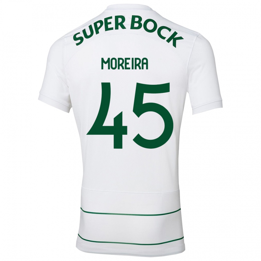 Niño Camiseta David Moreira #45 Blanco 2ª Equipación 2023/24 La Camisa Argentina