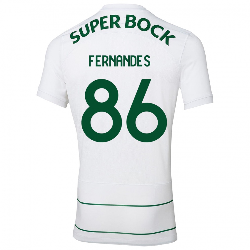 Niño Camiseta Emanuel Fernandes #86 Blanco 2ª Equipación 2023/24 La Camisa Argentina