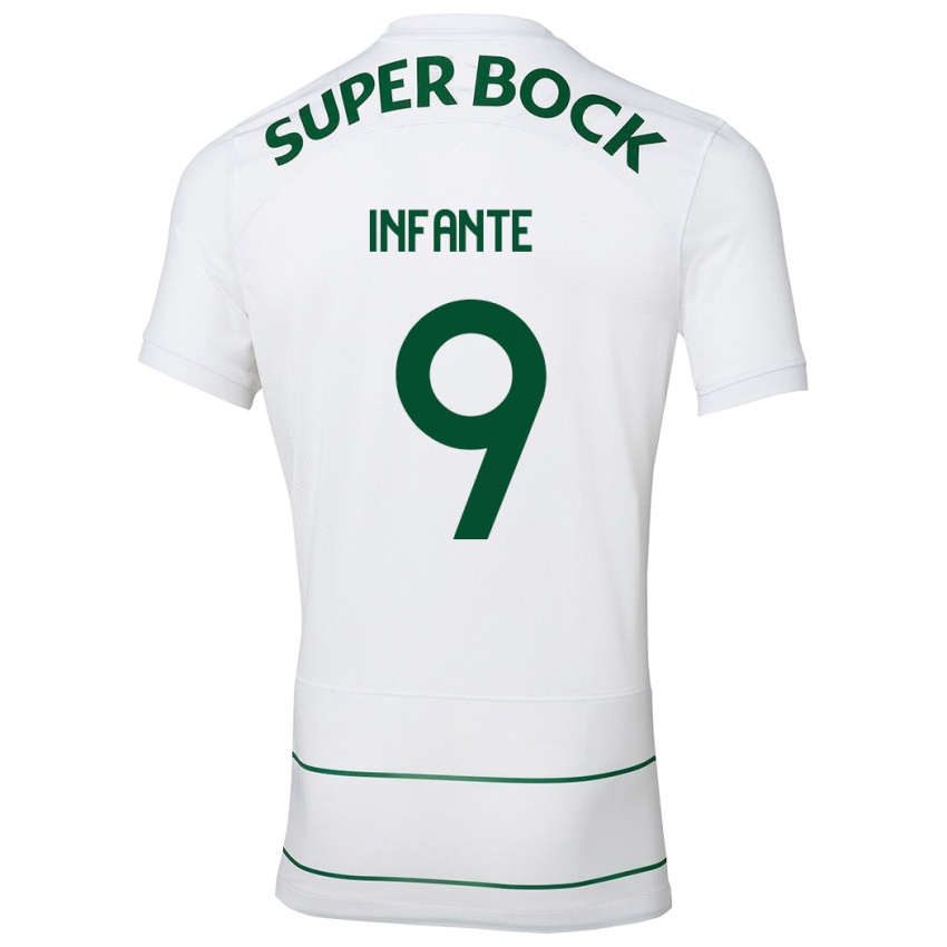 Niño Camiseta João Infante #9 Blanco 2ª Equipación 2023/24 La Camisa Argentina