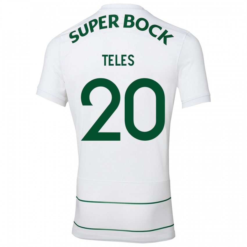 Niño Camiseta Ana Isabel Teles #20 Blanco 2ª Equipación 2023/24 La Camisa Argentina