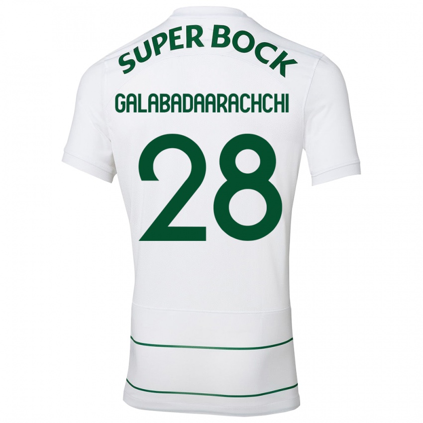 Niño Camiseta Jacinta Galabadaarachchi #28 Blanco 2ª Equipación 2023/24 La Camisa Argentina