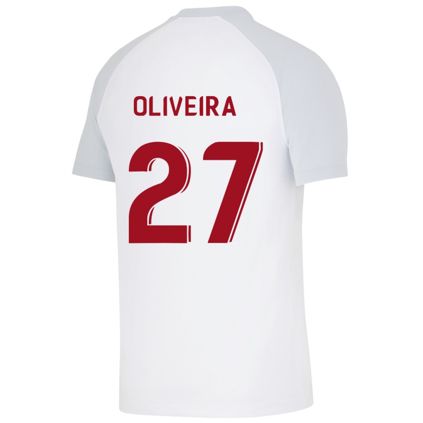 Niño Camiseta Sergio Oliveira #27 Blanco 2ª Equipación 2023/24 La Camisa Argentina