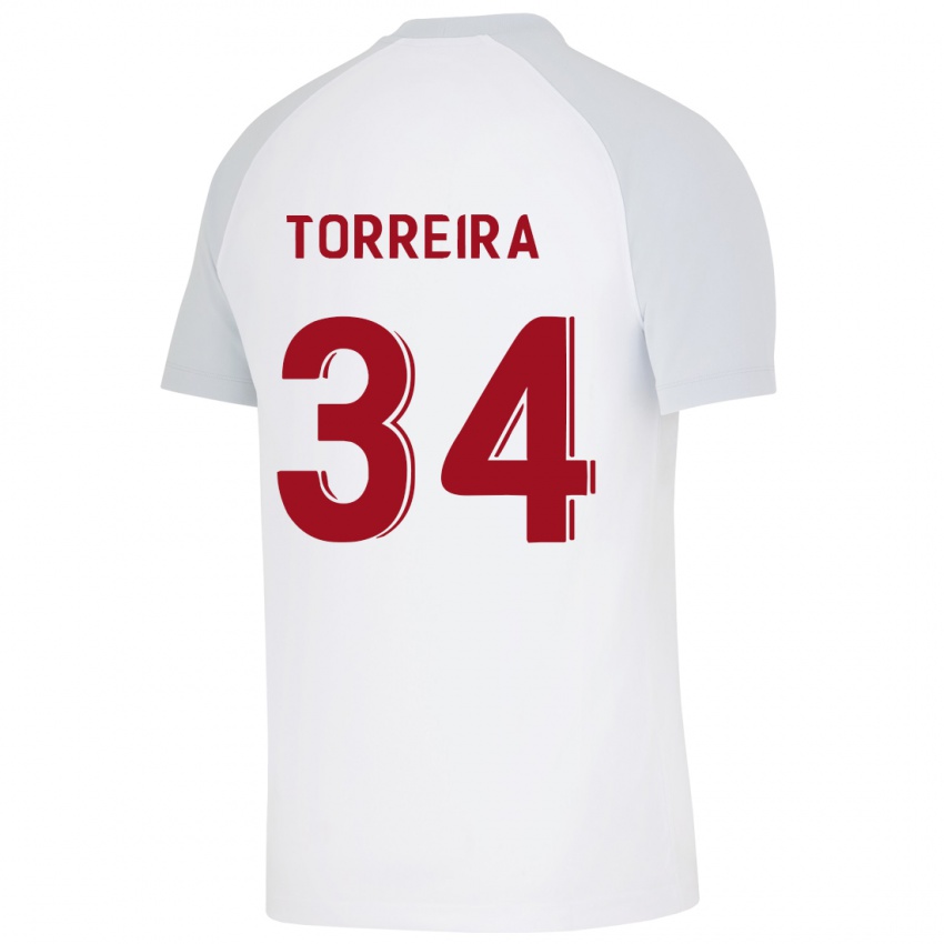 Niño Camiseta Lucas Torreira #34 Blanco 2ª Equipación 2023/24 La Camisa Argentina