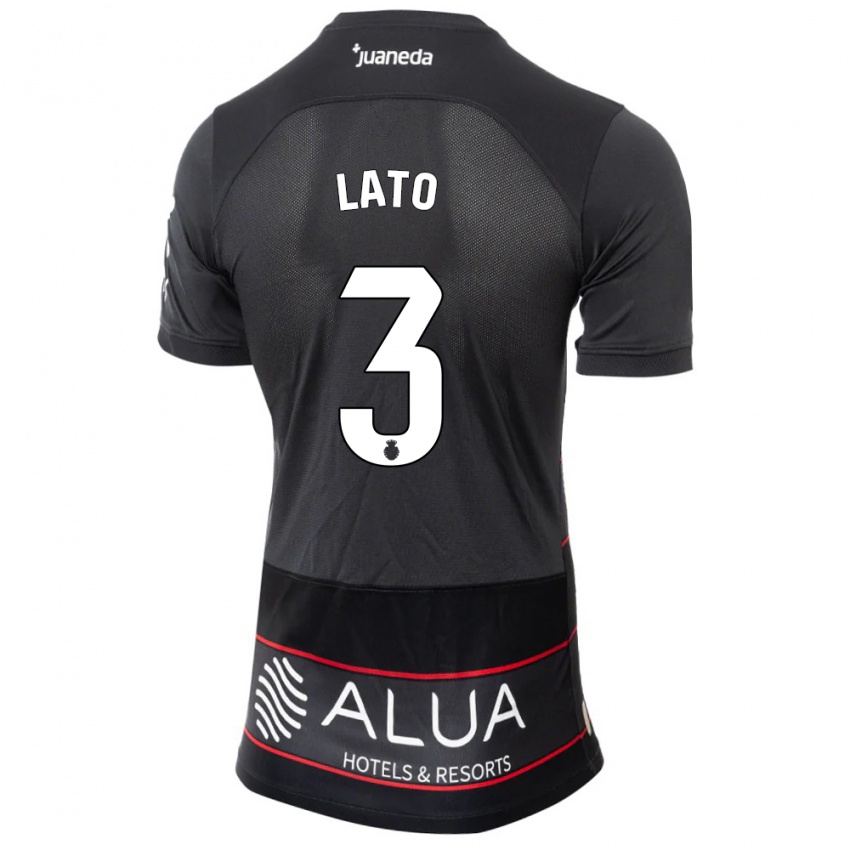 Niño Camiseta Toni Lato #3 Negro 2ª Equipación 2023/24 La Camisa Argentina