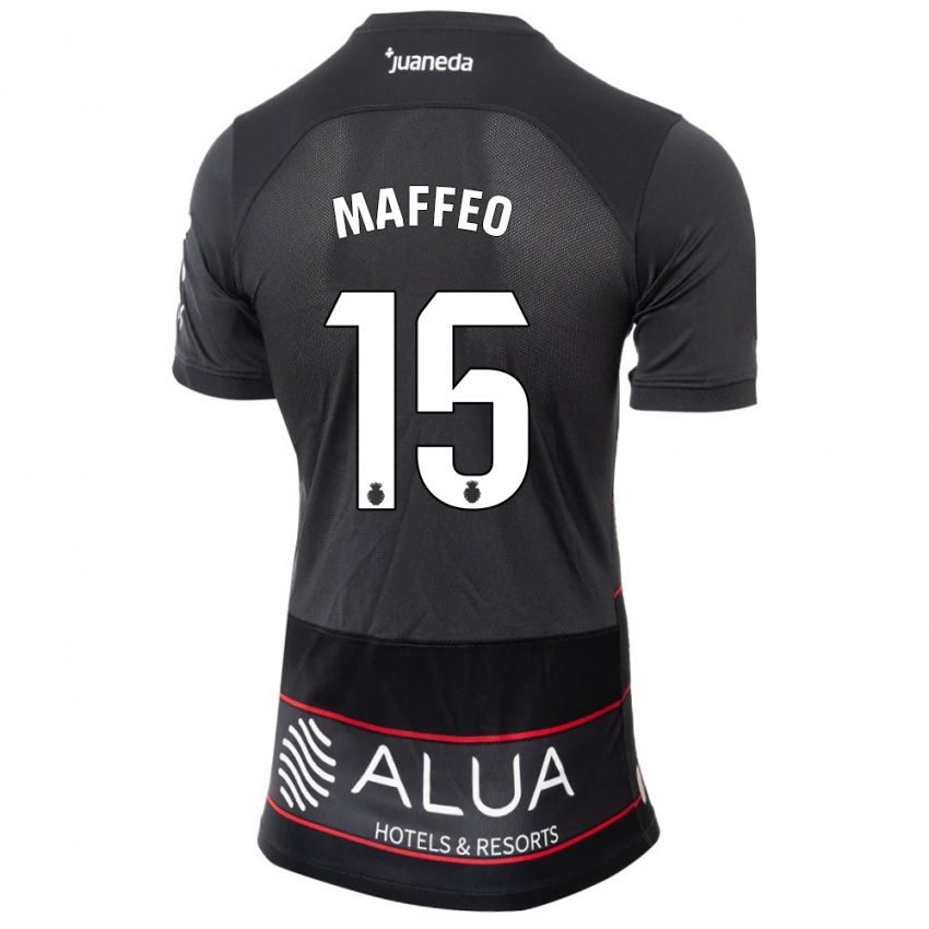 Niño Camiseta Pablo Maffeo #15 Negro 2ª Equipación 2023/24 La Camisa Argentina