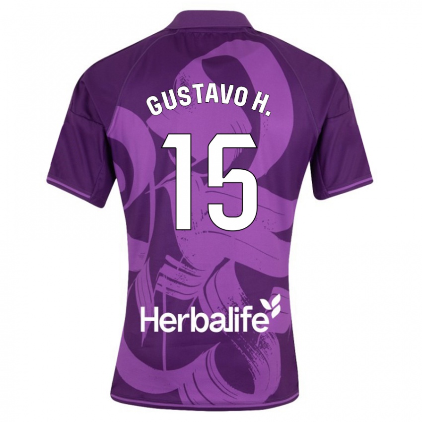 Niño Camiseta Gustavo Henrique #15 Violeta 2ª Equipación 2023/24 La Camisa Argentina