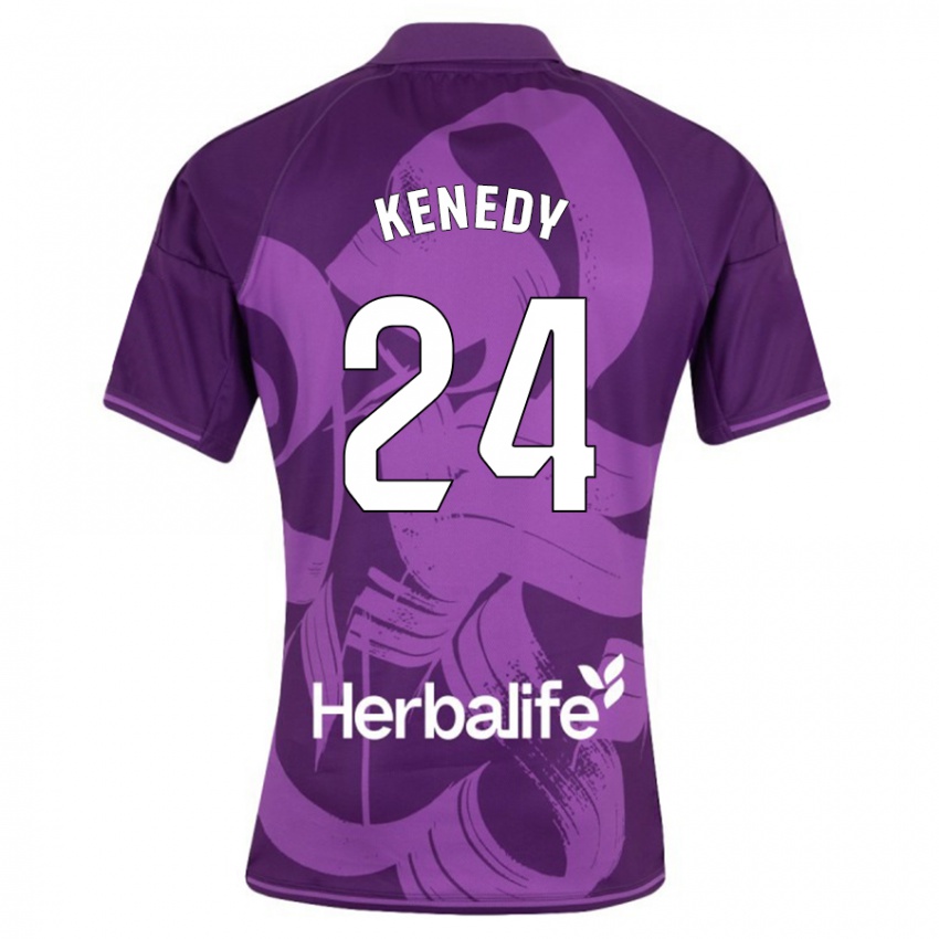 Niño Camiseta Kenedy #24 Violeta 2ª Equipación 2023/24 La Camisa Argentina