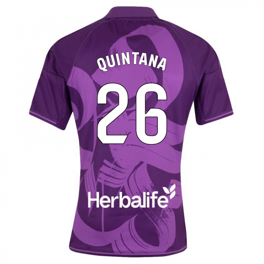 Niño Camiseta Alberto Quintana #26 Violeta 2ª Equipación 2023/24 La Camisa Argentina