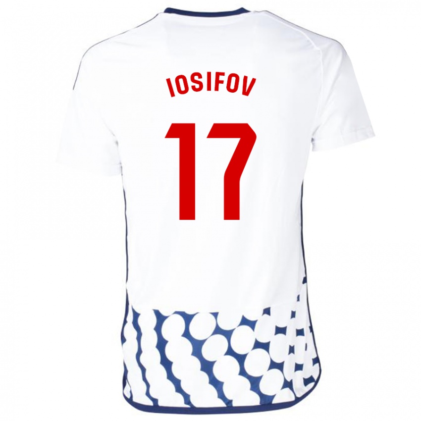 Niño Camiseta Nikita Iosifov #17 Blanco 2ª Equipación 2023/24 La Camisa Argentina