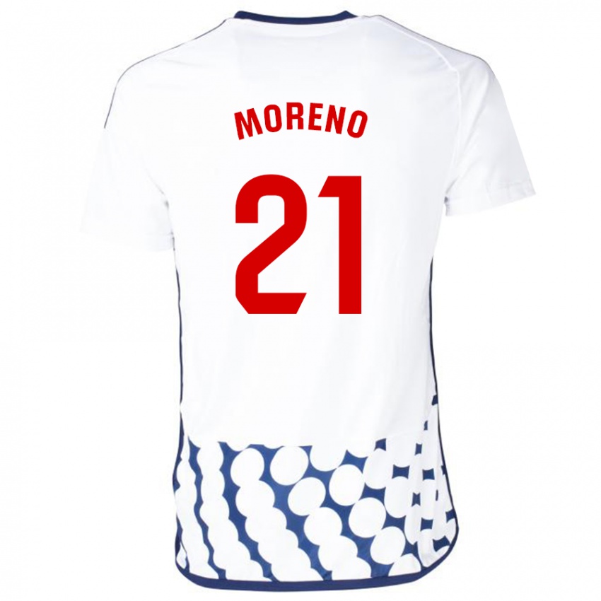 Niño Camiseta Diego Moreno #21 Blanco 2ª Equipación 2023/24 La Camisa Argentina