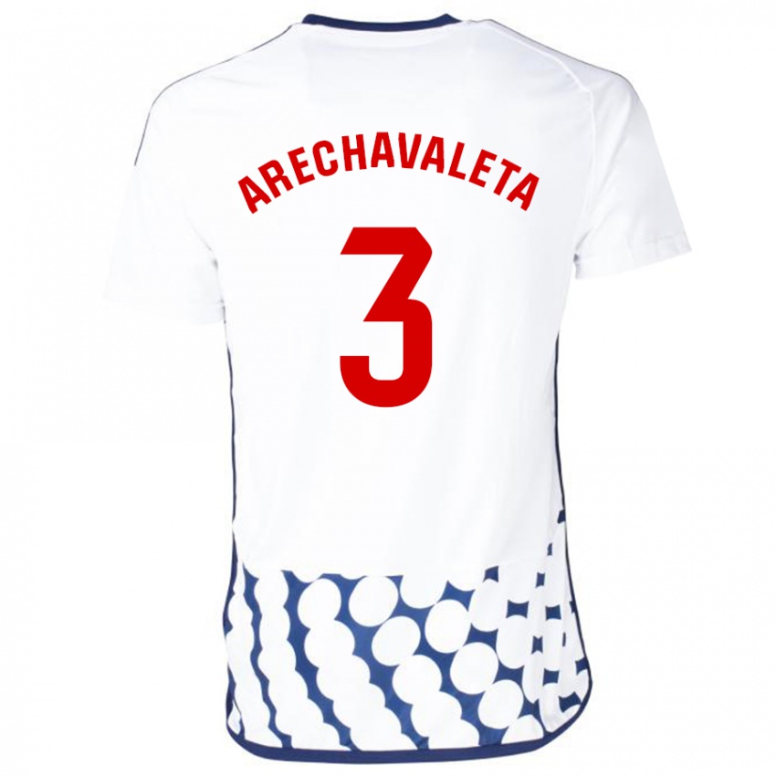 Niño Camiseta Jorge Arechavaleta #3 Blanco 2ª Equipación 2023/24 La Camisa Argentina