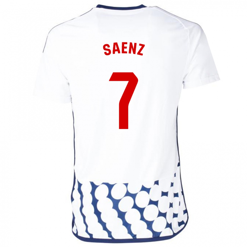 Niño Camiseta Raúl Sáenz #7 Blanco 2ª Equipación 2023/24 La Camisa Argentina