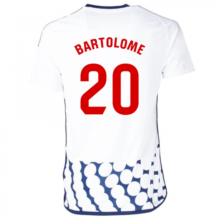 Niño Camiseta Diego Bartolomé #20 Blanco 2ª Equipación 2023/24 La Camisa Argentina