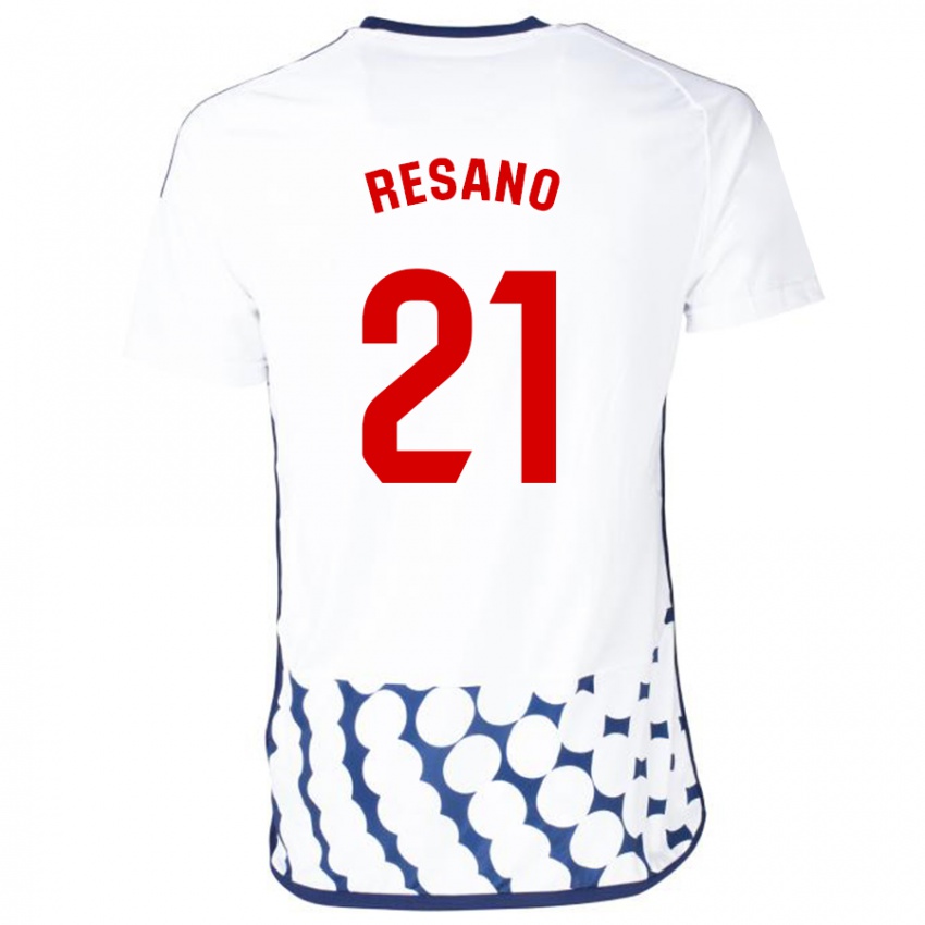 Niño Camiseta Xabier Resano #21 Blanco 2ª Equipación 2023/24 La Camisa Argentina