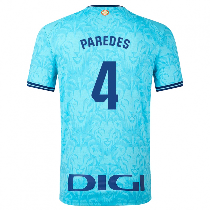 Niño Camiseta Aitor Paredes #4 Cielo Azul 2ª Equipación 2023/24 La Camisa Argentina