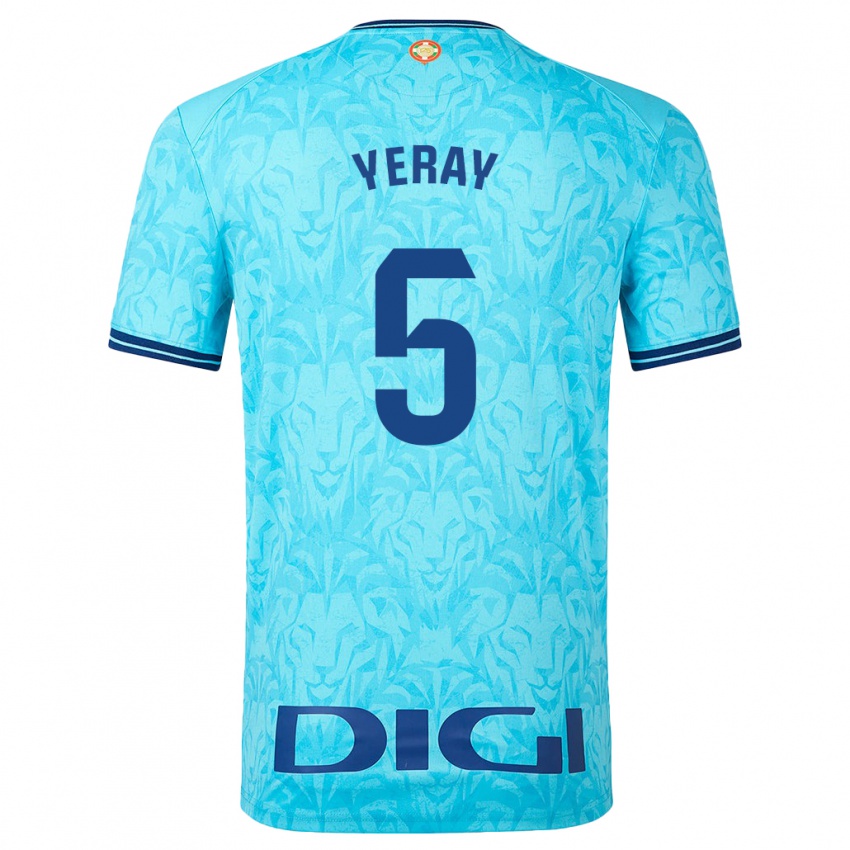 Niño Camiseta Yeray Álvarez #5 Cielo Azul 2ª Equipación 2023/24 La Camisa Argentina