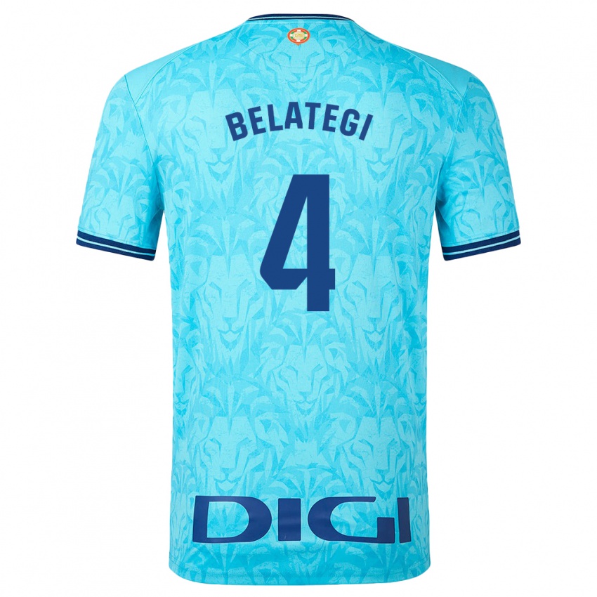 Niño Camiseta Danel Belategi #4 Cielo Azul 2ª Equipación 2023/24 La Camisa Argentina