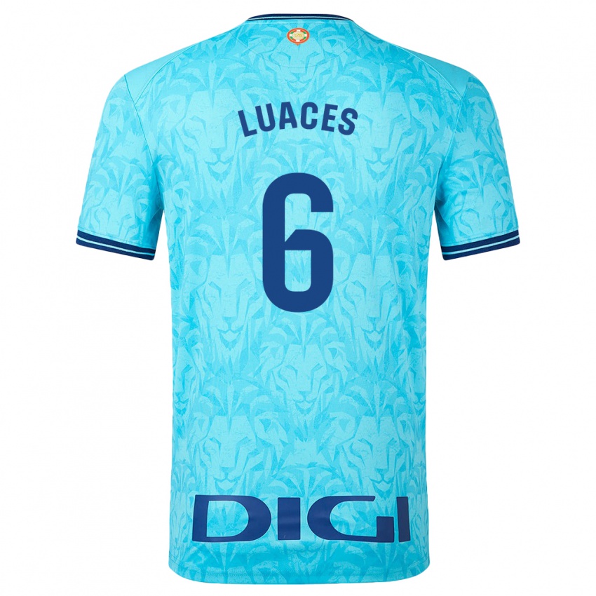 Niño Camiseta Iraitz Luaces #6 Cielo Azul 2ª Equipación 2023/24 La Camisa Argentina