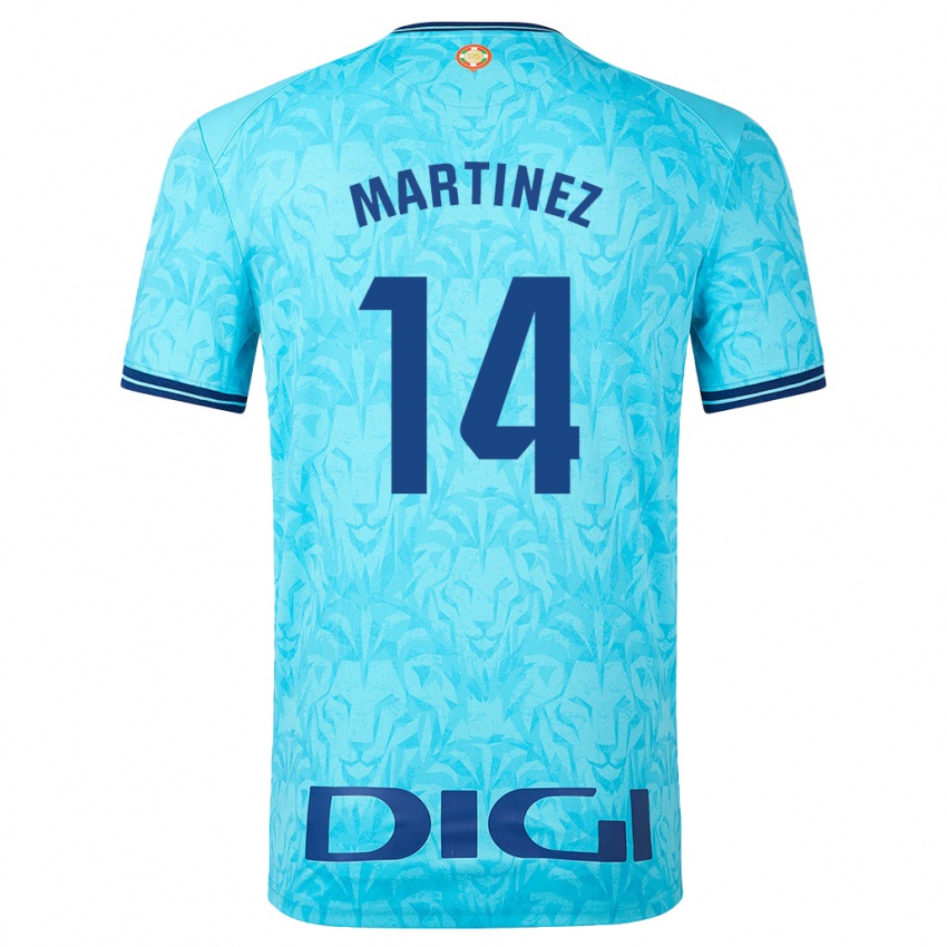 Niño Camiseta Pablo Martínez #14 Cielo Azul 2ª Equipación 2023/24 La Camisa Argentina